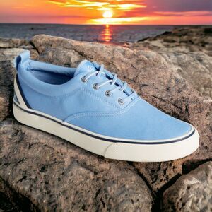 Sperry Striper II Seacycled Beach Blue Summer Deck Boat Shoes Mens 11 Fast Ship